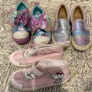 Hello Kitty Pink and Purple Kids Sneakers